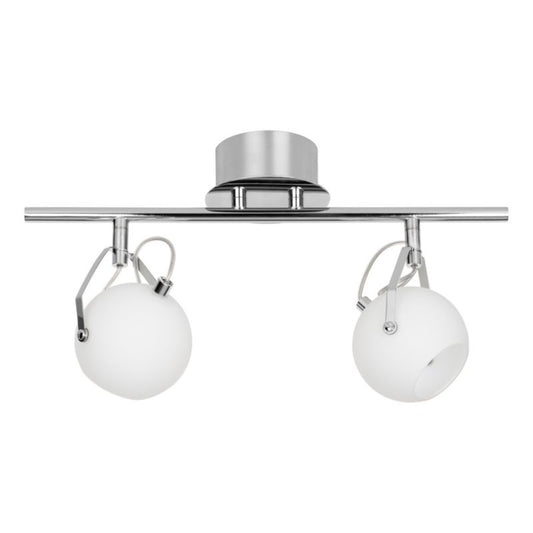 SPOT Light loftlampe 2xLED 3W klassisk kombination af krom og hvid fra polsk producent, 1 stk.
