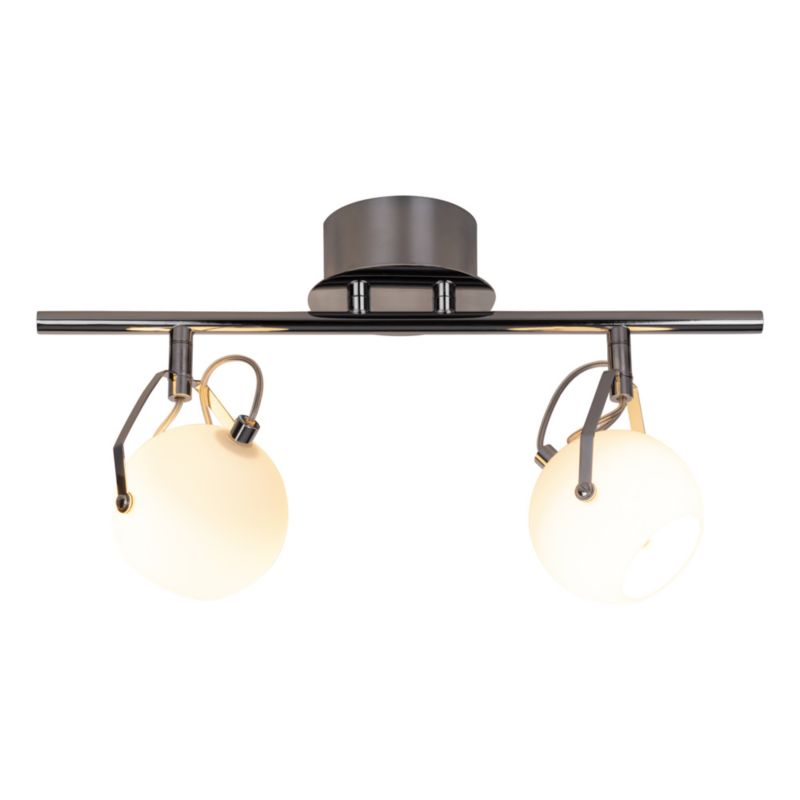 SPOT Light loftlampe 2xLED 3W klassisk kombination af krom og hvid fra polsk producent, 1 stk.