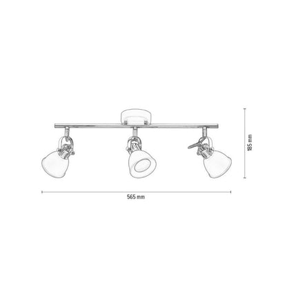 Loftlampe SPOT Light 3xGU10 Max. 50W Modernistisk kombination af krom og sort fra polsk producent, 1 stk.