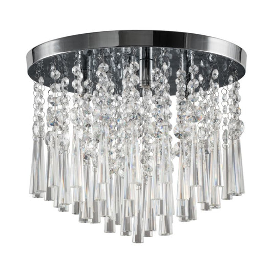 Spot Light loftlampe 4xG9 maks. 3W med unikt design, kombination af krom og transparente krystaller, 1 stk.