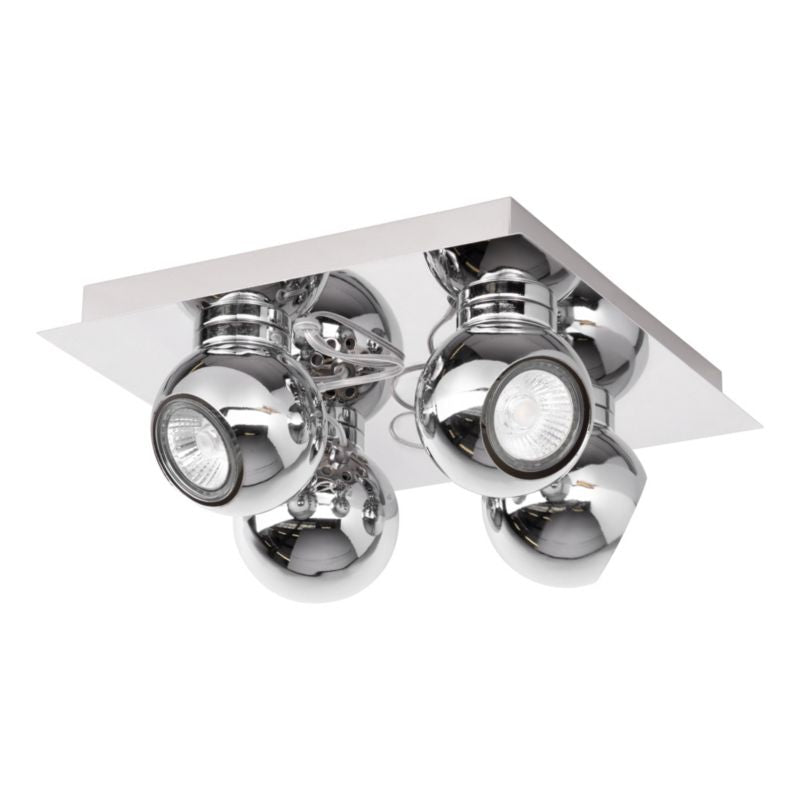 SPOT Light loftlampe 4xGU10 maks. 50W klassisk krom i minimalistisk stil, polsk producent, 1 stk.