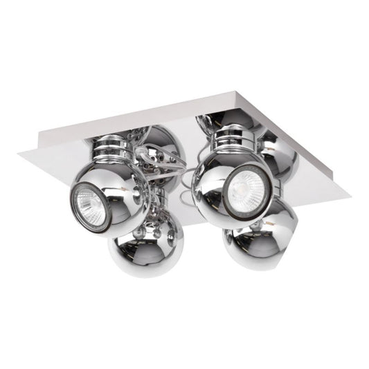 SPOT Light loftlampe 4xGU10 maks. 50W klassisk krom i minimalistisk stil, polsk producent, 1 stk.