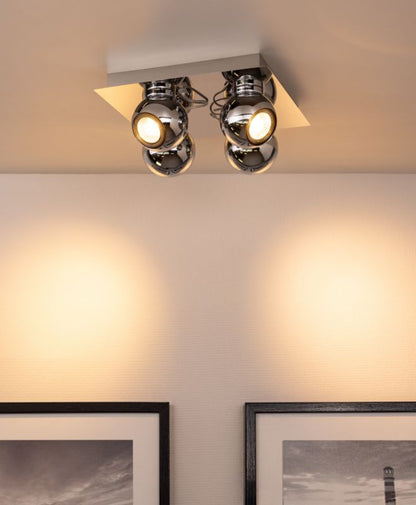 SPOT Light loftlampe 4xGU10 maks. 50W klassisk krom i minimalistisk stil, polsk producent, 1 stk.