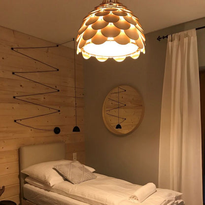 Loftslampe Burgo 5915 35 cm Lys Træ 1xE27