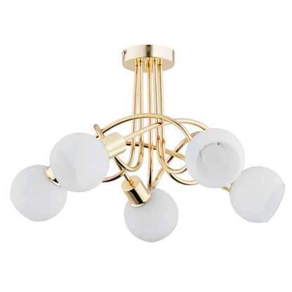 Loftslampe Lysekrone Eryka 5xE14 Guld