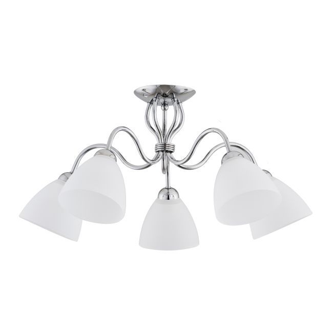 Loftslampe Lysekrone Ariel 5 x 60 W E27 Krom