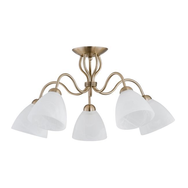 Loftslampe Lysekrone Ariel 5 x 60 W E27 Patina