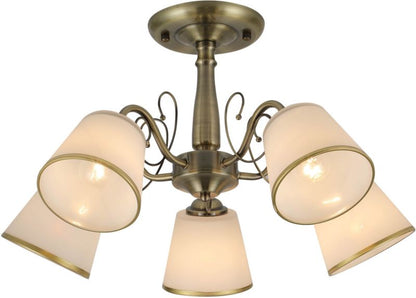 Loftslampe Lysekrone Losanna 5-Armet E14 Patina