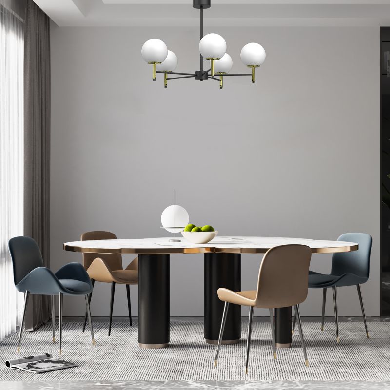 Loftslampe Lysekrone Awinion 6 x E27 Sort/Guld