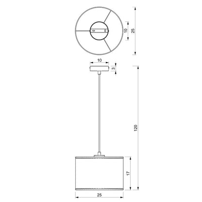 Loftslampe Lysekrone Rattan 1xE27 Sort Mat 110 cm