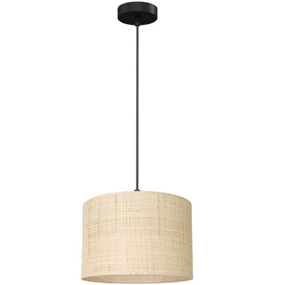 Loftslampe Lysekrone Rattan 1xE27 Sort Mat 110 cm