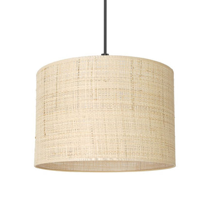 Loftslampe Lysekrone Rattan 1xE27 Sort Mat 110 cm