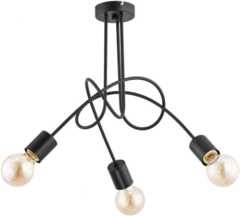 Loftslampe Lysekrone Tango 3 x 60 W E27 Sort