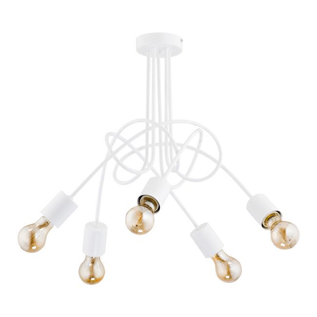 Loftslampe Lysekrone Tango 5 x 60 W E27 Hvid