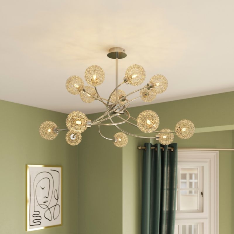 Loftslampe Caelus 14 x G9 Krom