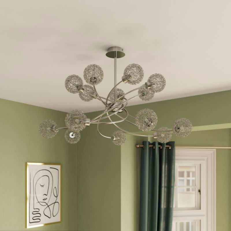 Loftslampe Caelus 14 x G9 Krom