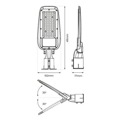 Udendørslampe Alley 50 W 4000 K 230 V Grå