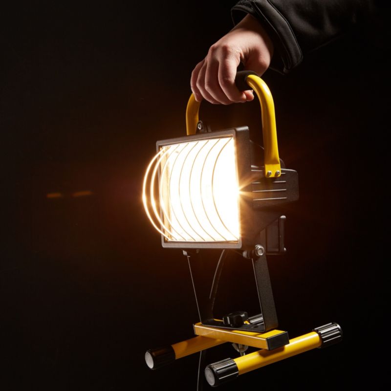 Halogen Arbejdslampe 400 W Gul-Sort