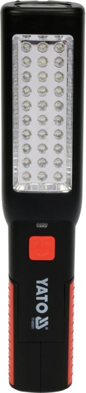 Akku Værkstedlampe 30+7 LED 100 lm Sort Rød