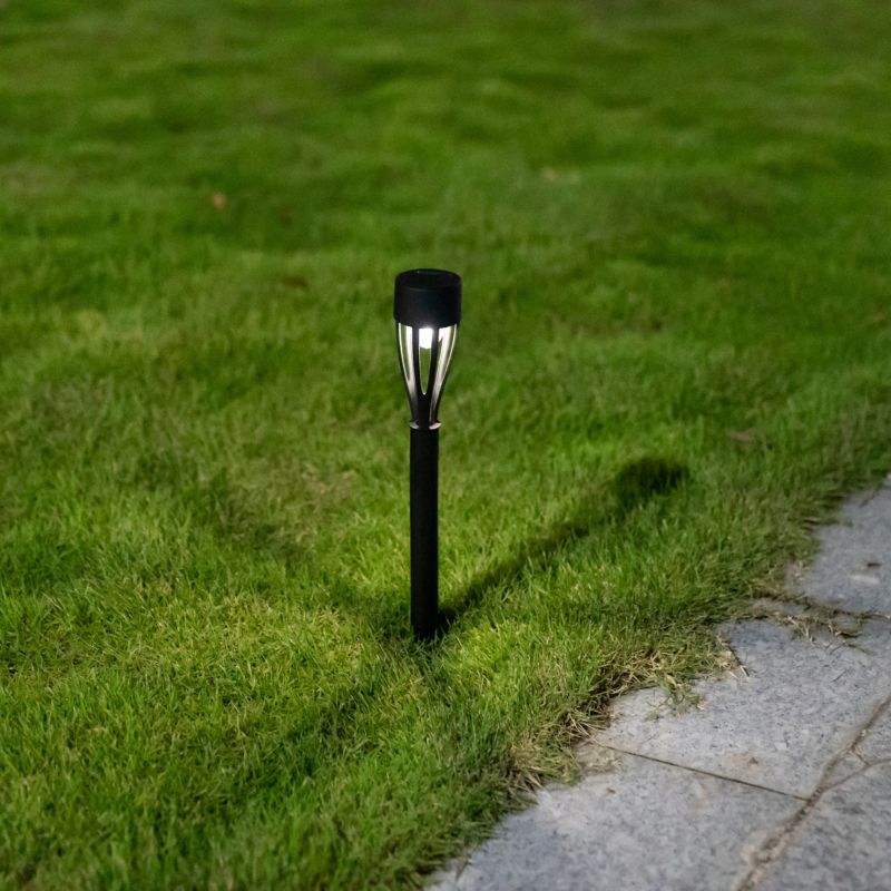 Dekorativ solcellelampe til nedstikning