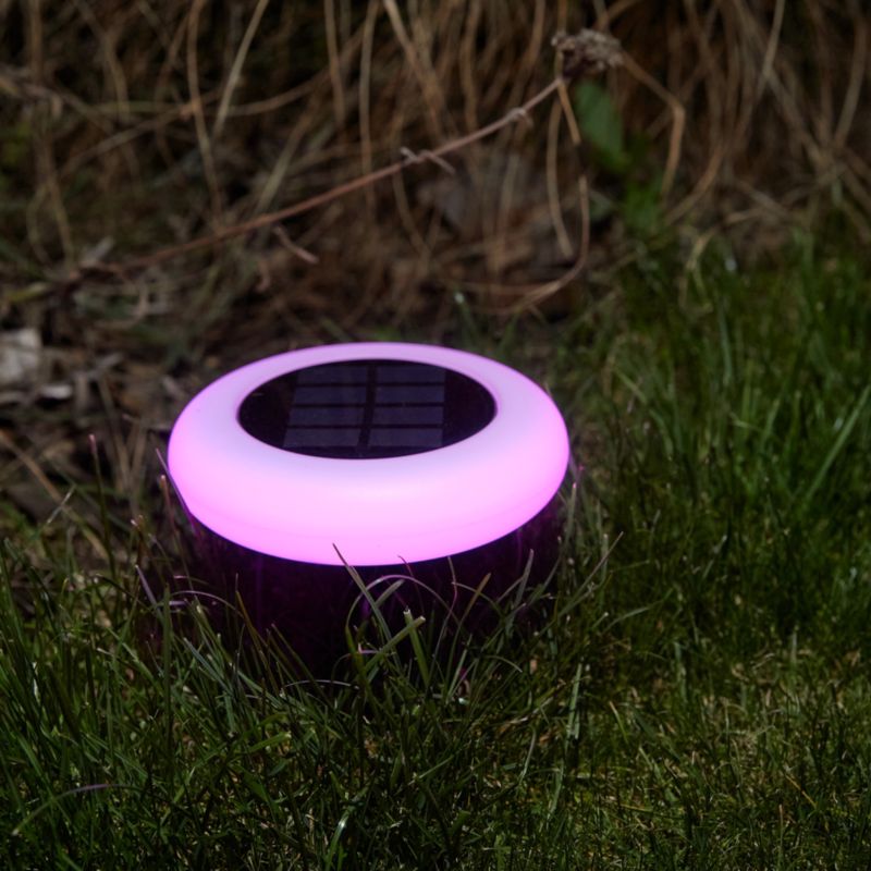 Solarskovelampe RGB IP65 Sort/Hvid 138 mm