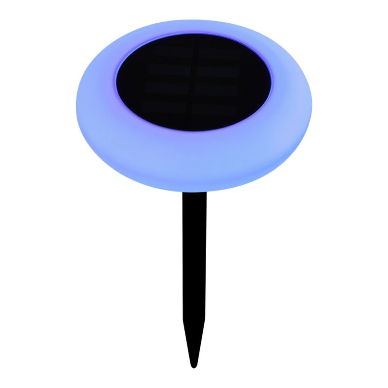 Solarskovelampe RGB IP65 Sort/Hvid 138 mm