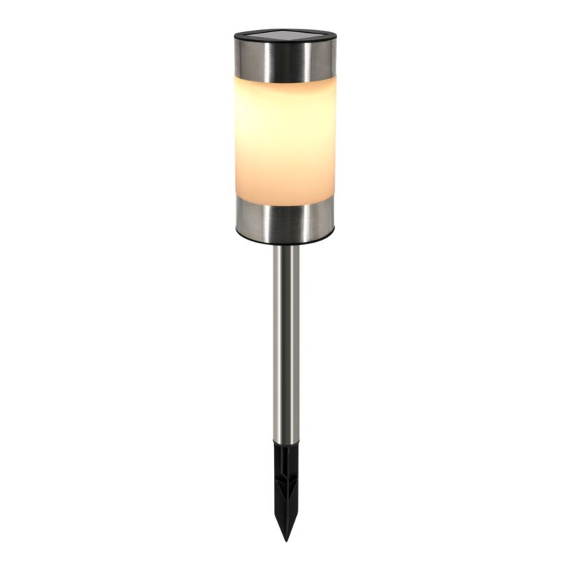 Nedstikbar Solcellelampe RGBW IP44 Stål