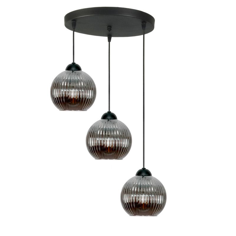 Loftslampe SFERA 3xE27 Sort 60 cm
