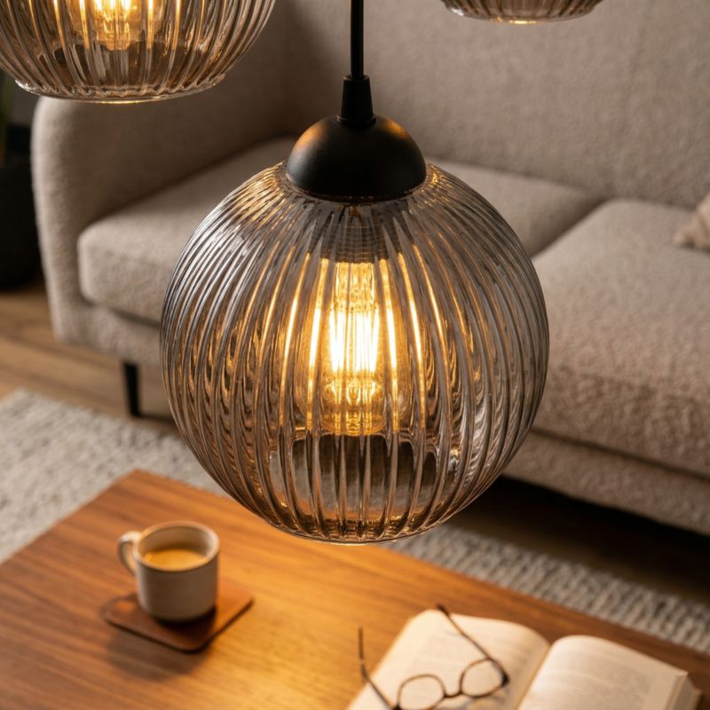 Loftslampe SFERA 3xE27 Sort 60 cm