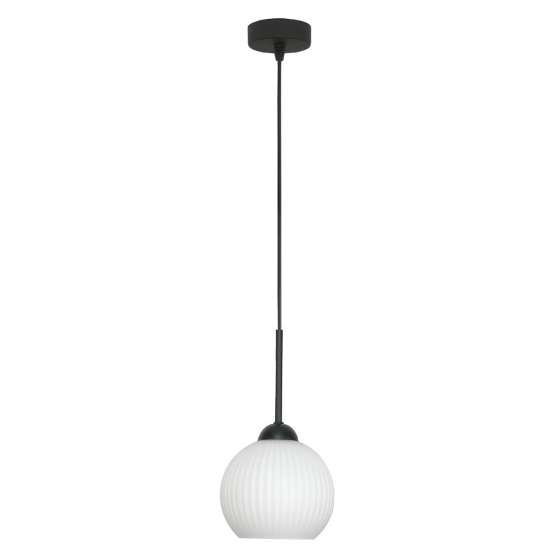 Loftslampe FIONA 1xE27 Hvid Kugle Sort 14-985