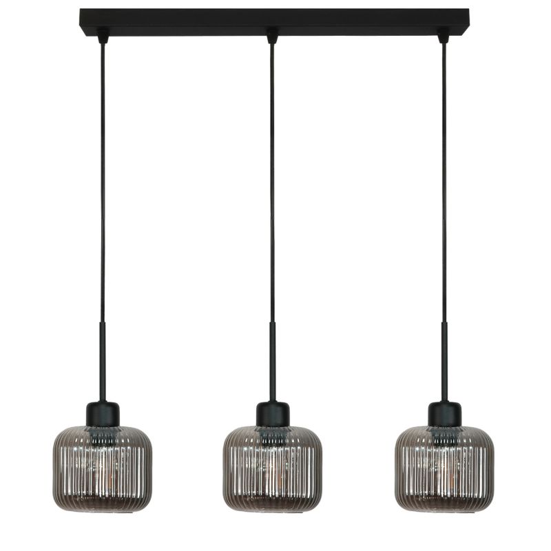 Loftslampe BEKA 3xE27 Sort 100 cm