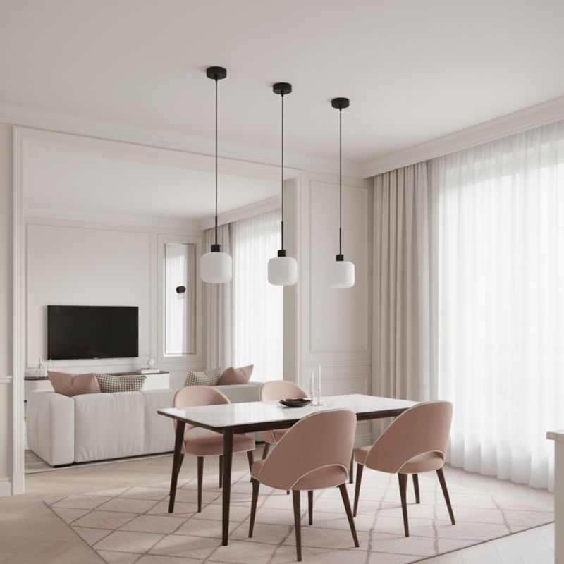Loftslampe Edylit Beka Bianco 1xE27 Hvid Sort 14-965