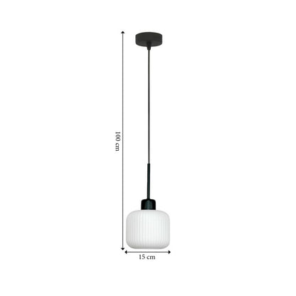 Loftslampe Edylit Beka Bianco 1xE27 Hvid Sort 14-965