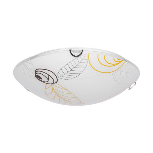 SPOT Light pendellampe 1xLED 12W hvidt glas med brun accent fra polsk producent, 1 stk.