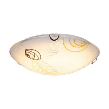 SPOT Light pendellampe 1xLED 12W hvidt glas med brun accent fra polsk producent, 1 stk.