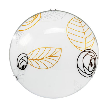 SPOT Light pendellampe 1xLED 12W hvidt glas med brun accent fra polsk producent, 1 stk.