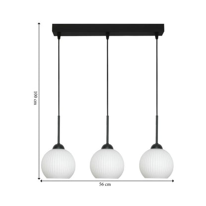 Loftslampe FIONA 3xE27 Hvid 60 cm