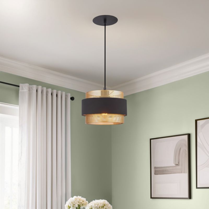 Loftslampe Bans 1xE27 Sort/Guld