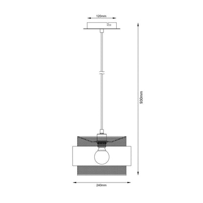 Loftslampe Bans 1xE27 Sort/Guld