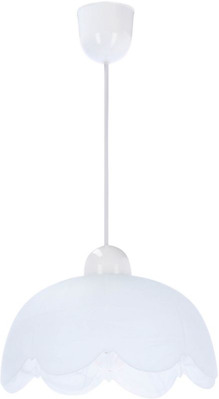 Hængelampe Bratek 1-punkt E27 25 cm Hvid