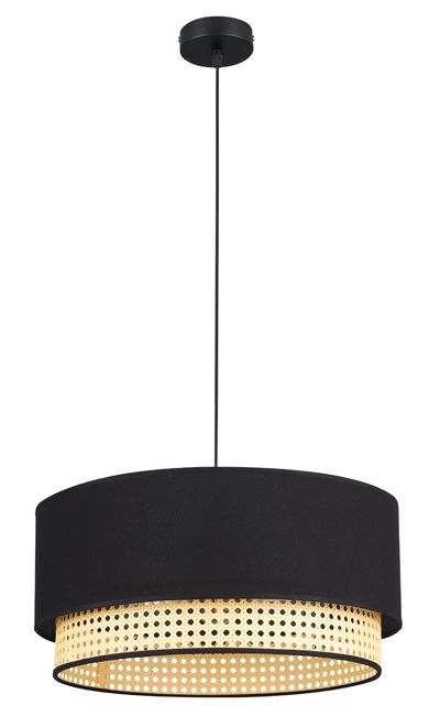 Hængelampe Duolla Boho 1 x E27 Sort/Rattan