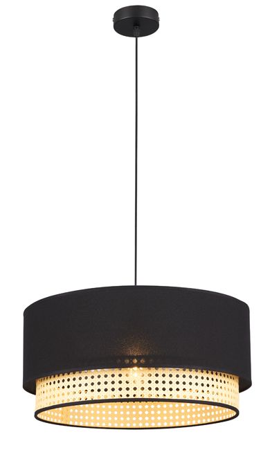 Hængelampe Duolla Boho 1 x E27 Sort/Rattan
