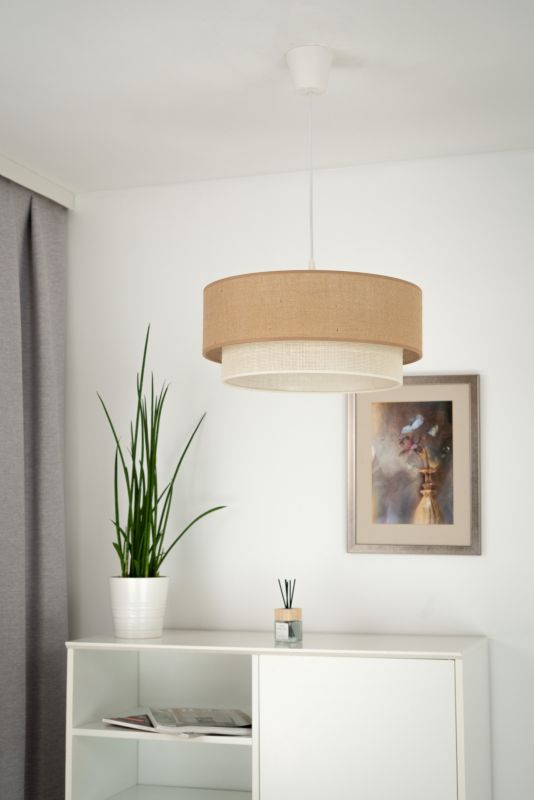 Hængelampe Duolla Boho 1 x E27 Jute/Beige, Ecru