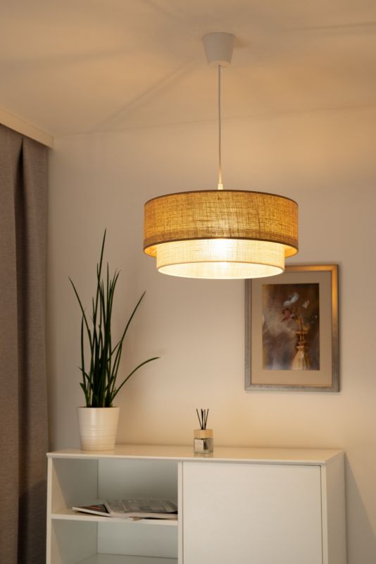 Hængelampe Duolla Boho 1 x E27 Jute/Beige, Ecru