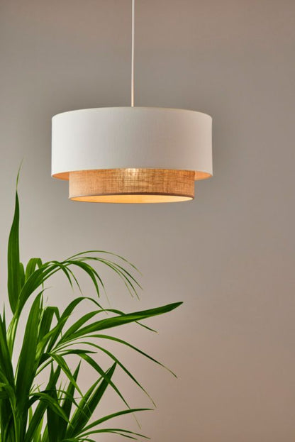 Hængelampe Duolla Boho 1 x E27 Krem/Rattan
