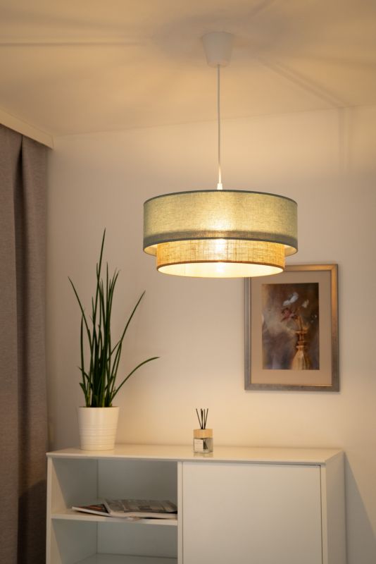 Lampeskærm Duolla Boho 1 x E27 Grå/Jute