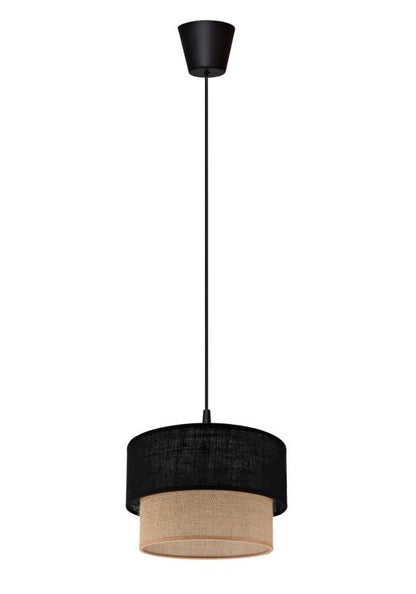 Hængelampe Duolla Boho S 1-punkt E27 Sort Jute