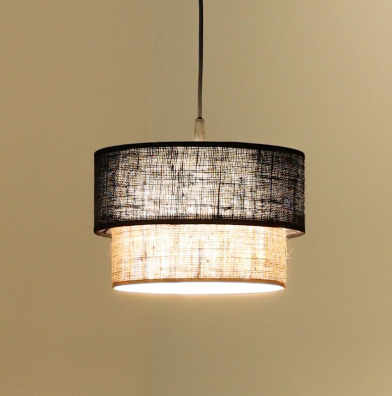 Hængelampe Duolla Boho S 1-punkt E27 Sort Jute