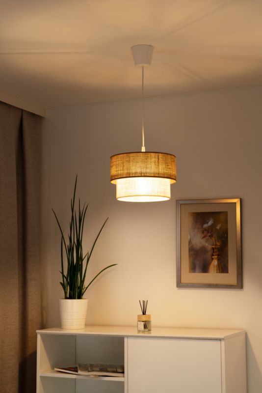 Hængelampe Duolla Boho XS 1 x E27 Jute/Hvid