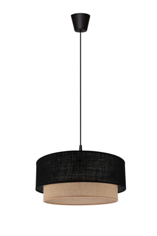 Hængelampe Duolla Boho XXS 1-punkts E27 Sort Jute
